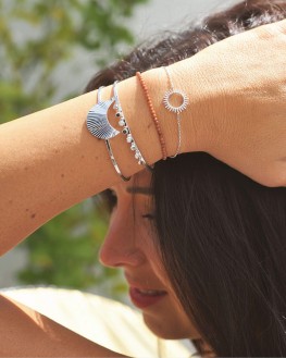 Bracelet perles couleur et argent 925 création pour femme - Bijoux créateur idée cadeau - Madame Vedette