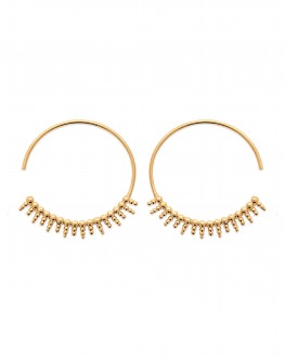 Boucles d'oreilles créoles femme en plaqué or - Créations de bijoux tendances - Madame Vedette