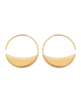 Petites boucles d'oreilles créoles pour femme en or fin - Bijoux de créateurs plaqué or - Madame Vedette