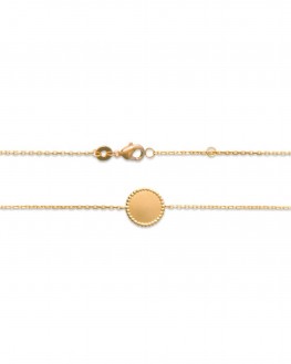 Bracelet femme avec chaîne plaqué or et rond - Bijoux fantaisies de créateur - Madame Vedette