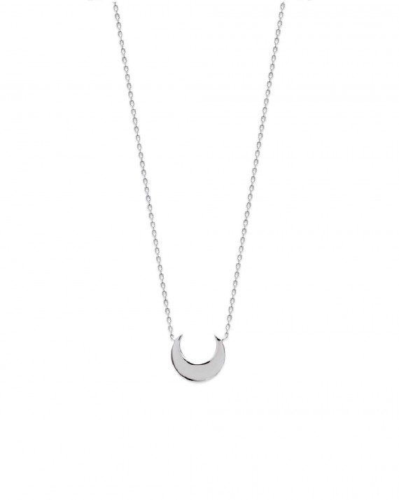 Collier chaîne argent 925 pendentif croissant de lune - Bijoux fantaisie créateurs x Madame Vedette