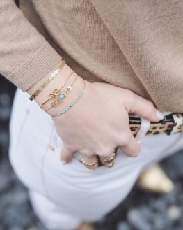 Acheter bracelet infini plaqué or pour femme - Bijoux fantaisie créateurs - Madame Vedette