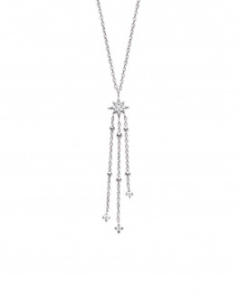 Collier chaîne étoile filante argent 925 brillants zircon - Atelier bijoux Madame Vedette