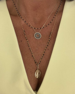 Collier perles noire tendance - Atelier bijoux Madame Vedette