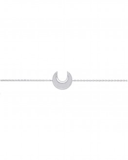 Bracelet chaîne argent 925 demi lune miroir création femme - Bijoux Madame Vedette
