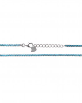 Bracelet chaîne argent 925 pierres turquoises - Bijoux fantaisie pour femme - Madame Vedette