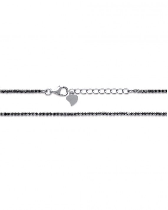 Acheter bracelet chaîne argent 925 pierres noires création femme - Bijoux de créateur - Madame Vedette
