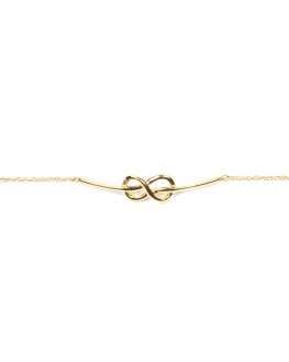 Bracelet chaîne infini entrelacé en plaqué or - Création de bijoux - Madame Vedette