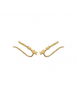 Boucles d'oreilles contour étoiles en plaqué or - Bijoux créateur femme - Madame Vedette