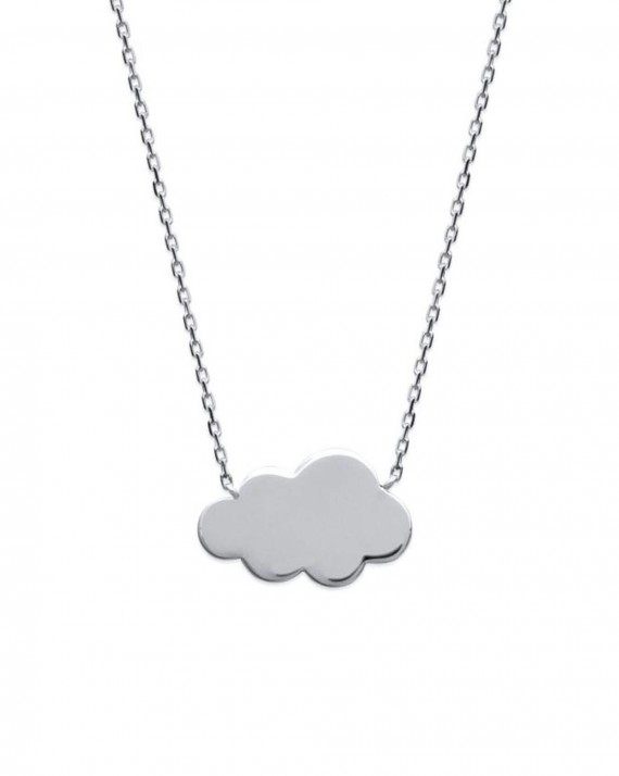 Collier chaîne pendentif nuage argent 925 - Bijoux créateur tendance mode - Madame Vedette