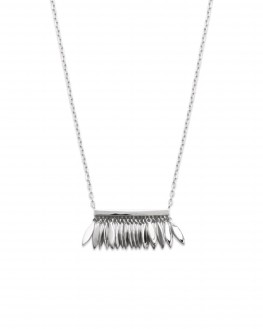 Collier chaîne argent 925 pétales suspension - Bijoux créateur tendance - Madame Vedette