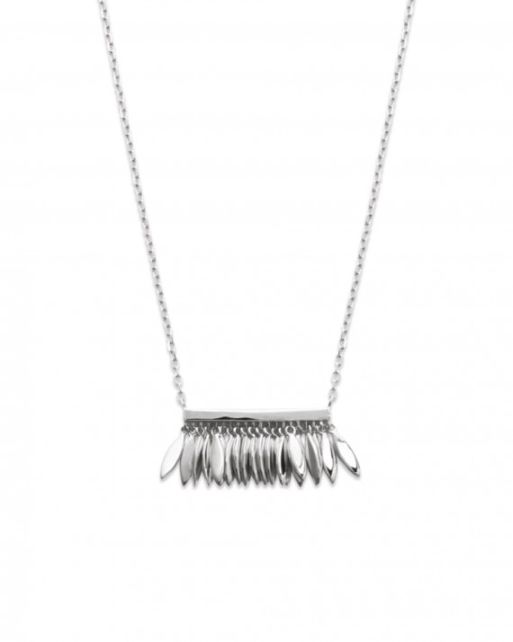 Collier chaîne argent 925 pétales suspension - Bijoux créateur tendance - Madame Vedette