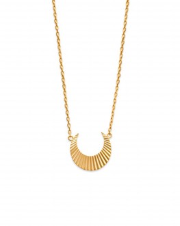 Collier chaîne plaqué or pendentif corne dentelée - Bijoux tendance vus sur Instagram - Madame Vedette