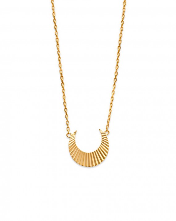 Collier chaîne plaqué or pendentif corne dentelée - Bijoux tendance vus sur Instagram - Madame Vedette