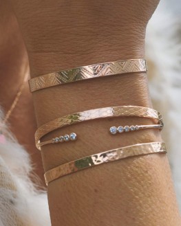 Composition bracelets plaqué or rose - Bijoux créateur Paris - Tendance blog mode - Madame Vedette