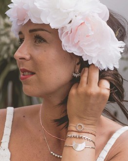 Bracelet jonc ouvert argent 925 et brillants zircon - Bijoux créateur tendance Instagram - Madame Vedette